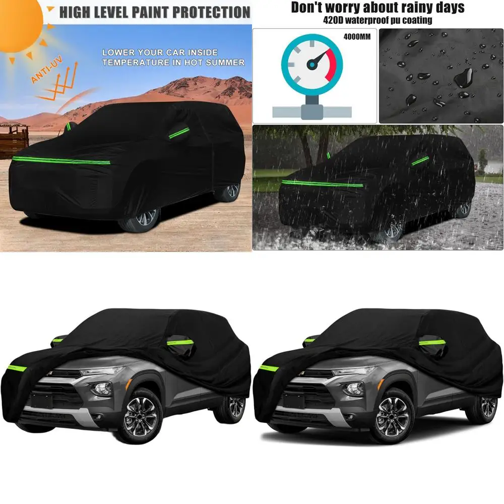 

All-Weather 420D Car Cover with Zippered Door for Crossover SUVs, 2020-2025 Models, Snow, Rain, Dust, Hail Protection