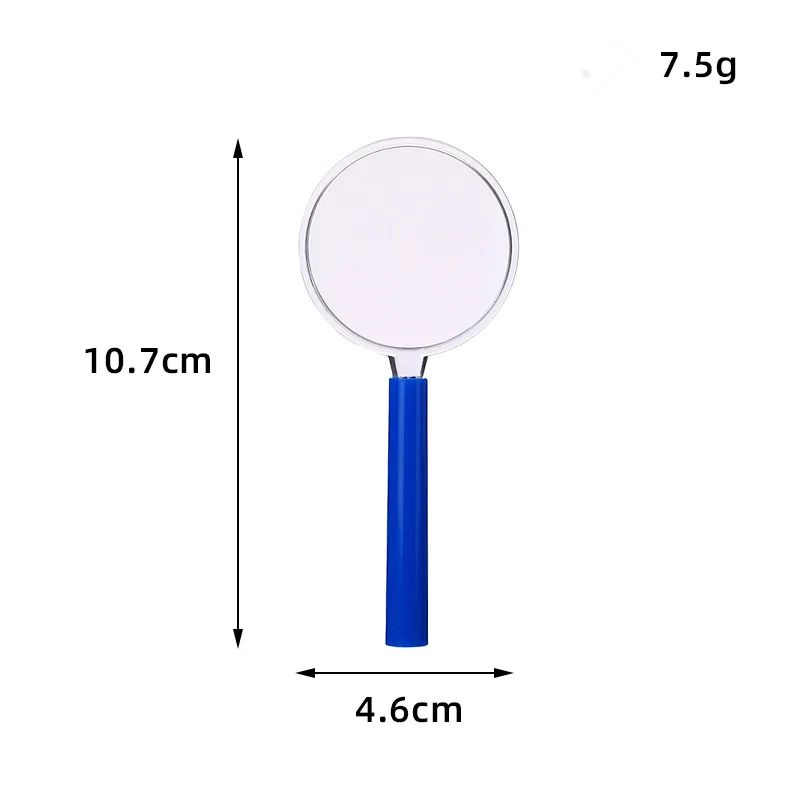45Mm prosty uchwyt ręczne kolorowe szkło powiększające do przenośnej obserwacji nauki i edukacji dla dzieci
