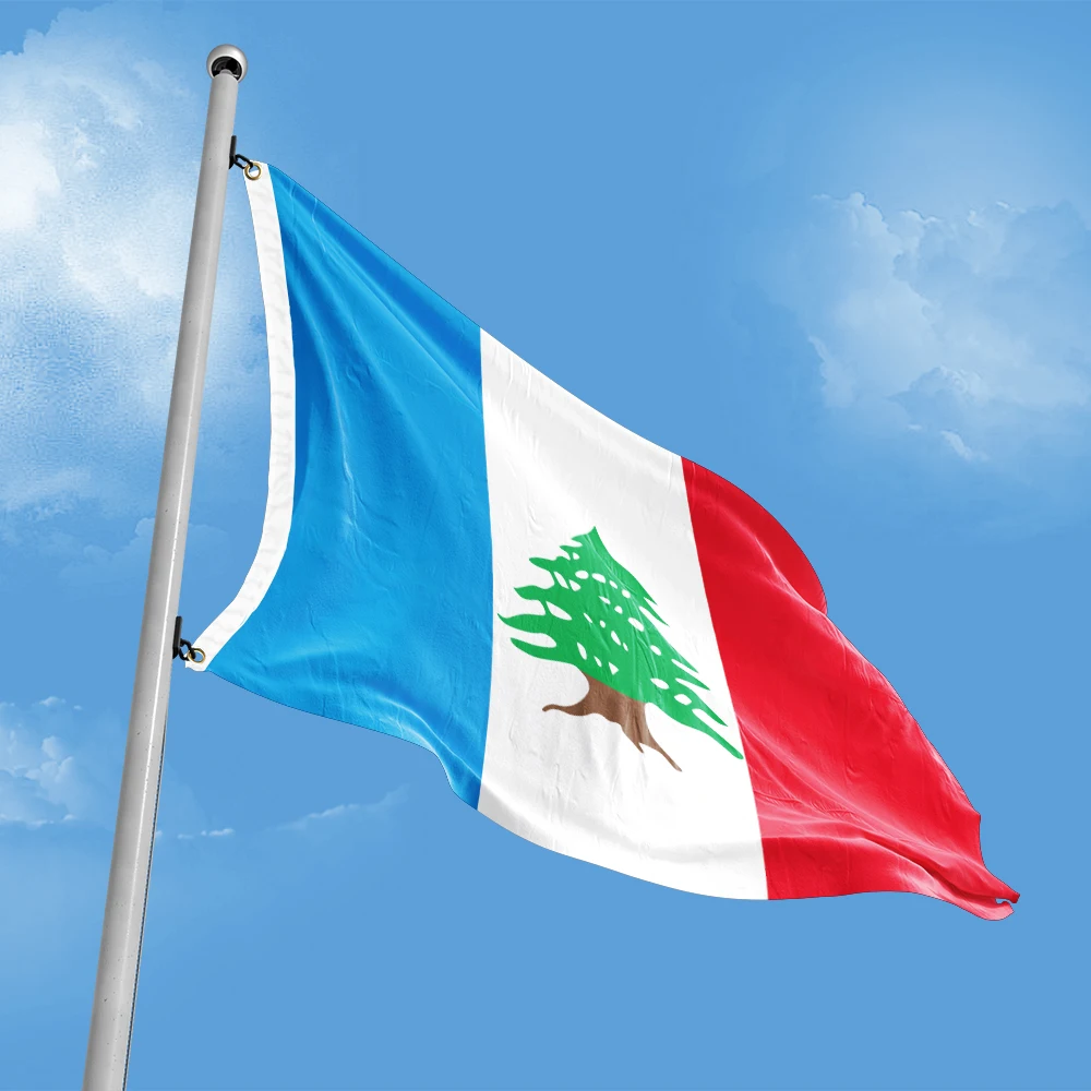 The French Mandate of Lebanon Ensign Flag National Flag 3ft x 5ft Polyester Banner Flying 90* 150cm Custom Outdoor Indoor