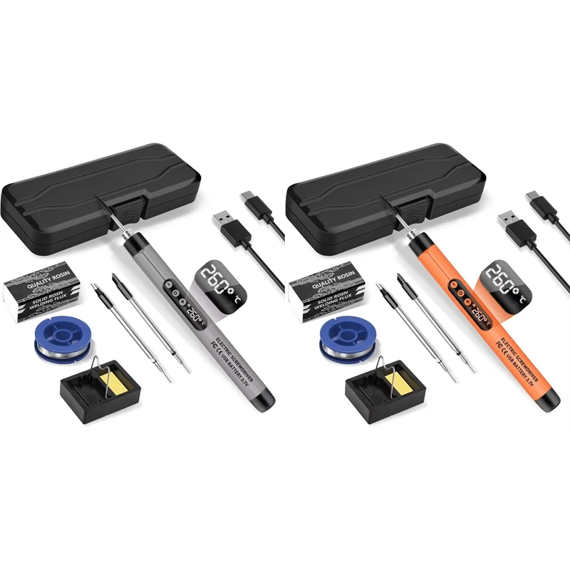 

Mini Cordless Soldering Iron Kit USB Portable Soldering Iron With LCD Adjustable Temperature Soldering Kit