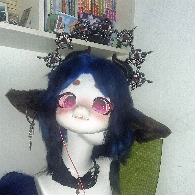 جديد لوليتا الملكة هالو خوذة الفضة الأداء عقال للرأس على شكل تاج لوليتا القوطية نمط خوذة الظلام هالوين هدية عيد ميلاد #3