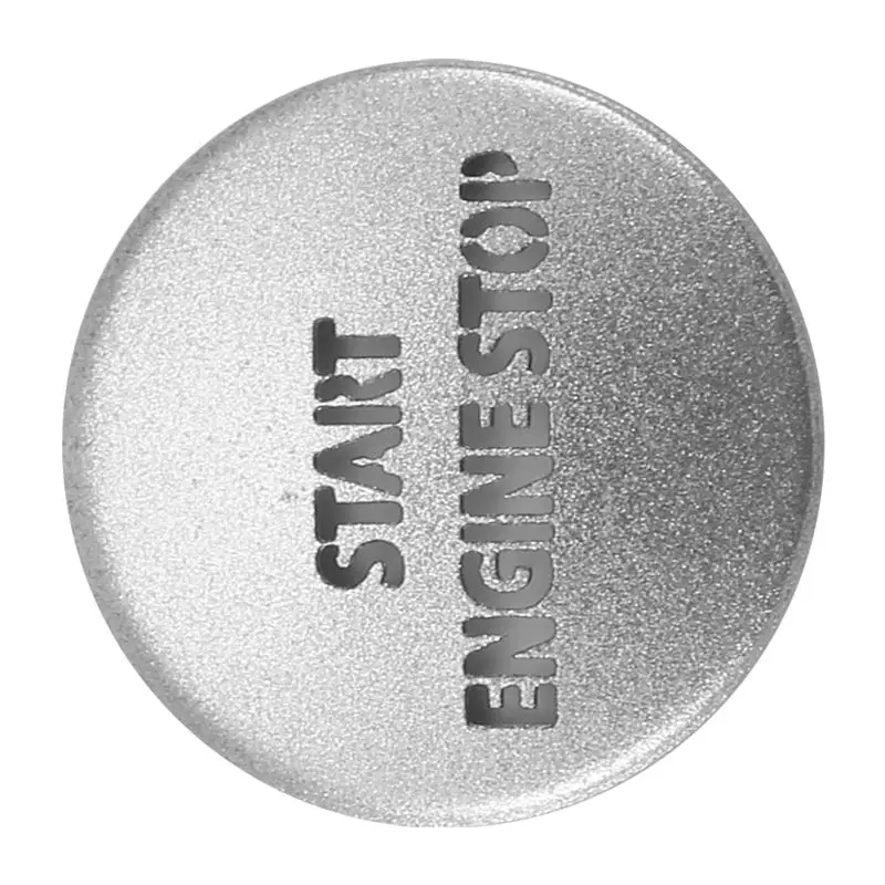 AB96-Engine Start Stop Push Button Switch Sticker Cover For LR4 Discovery 4 & Land Rover Range Rover Sport 2010-2013, Silver
