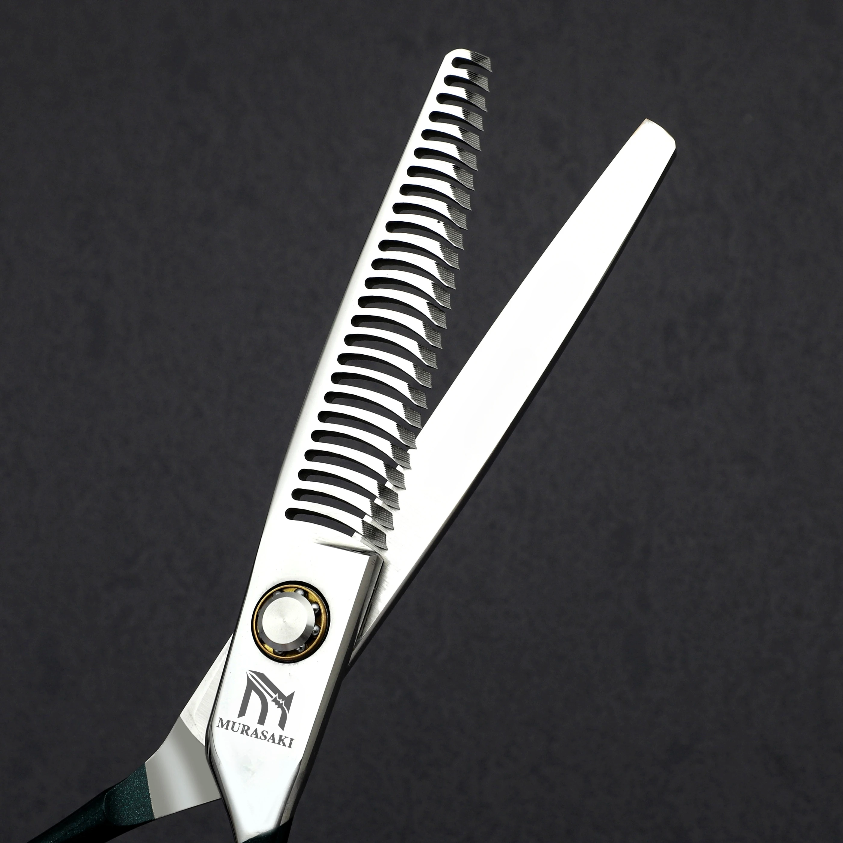 MURASAKI Professionelle Haarausdünnungsscheren, 6-6,8 Zoll Hitachi 440C Stahl-Friseurscheren, hochwertige Haarschneidewerkzeuge für den Salon – Detail 18