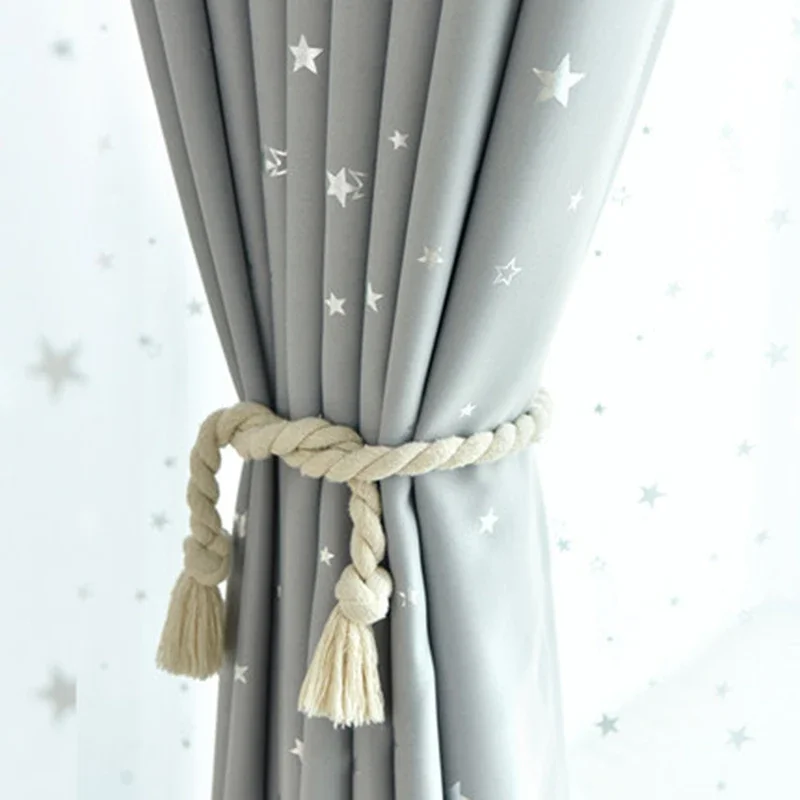 Shiny Stars Children Cloth Curtains For Kids Boy Girl Bedroom Living Room Blue/Pink Blackout Cortinas Custom Made Drape wp123#40