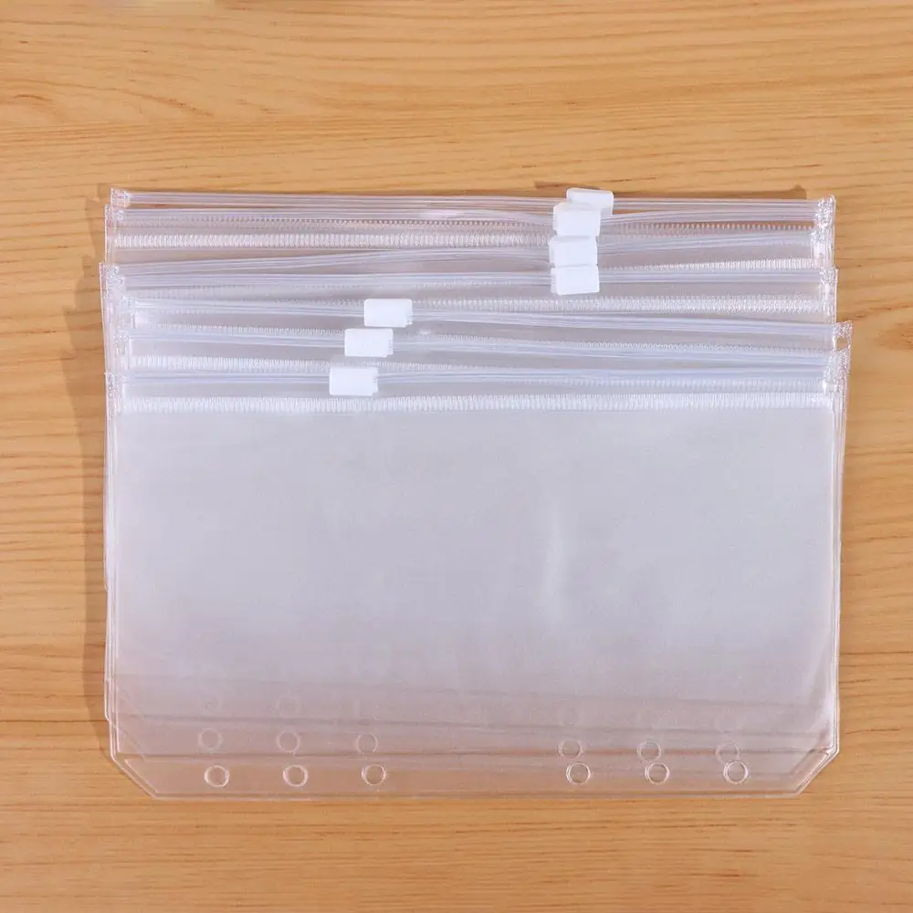Transparante losbladige binder Creatieve PVC A6 Budget Planner Multi Pockets Cash Enveloppen Geldbesparende Binder Journal Planner