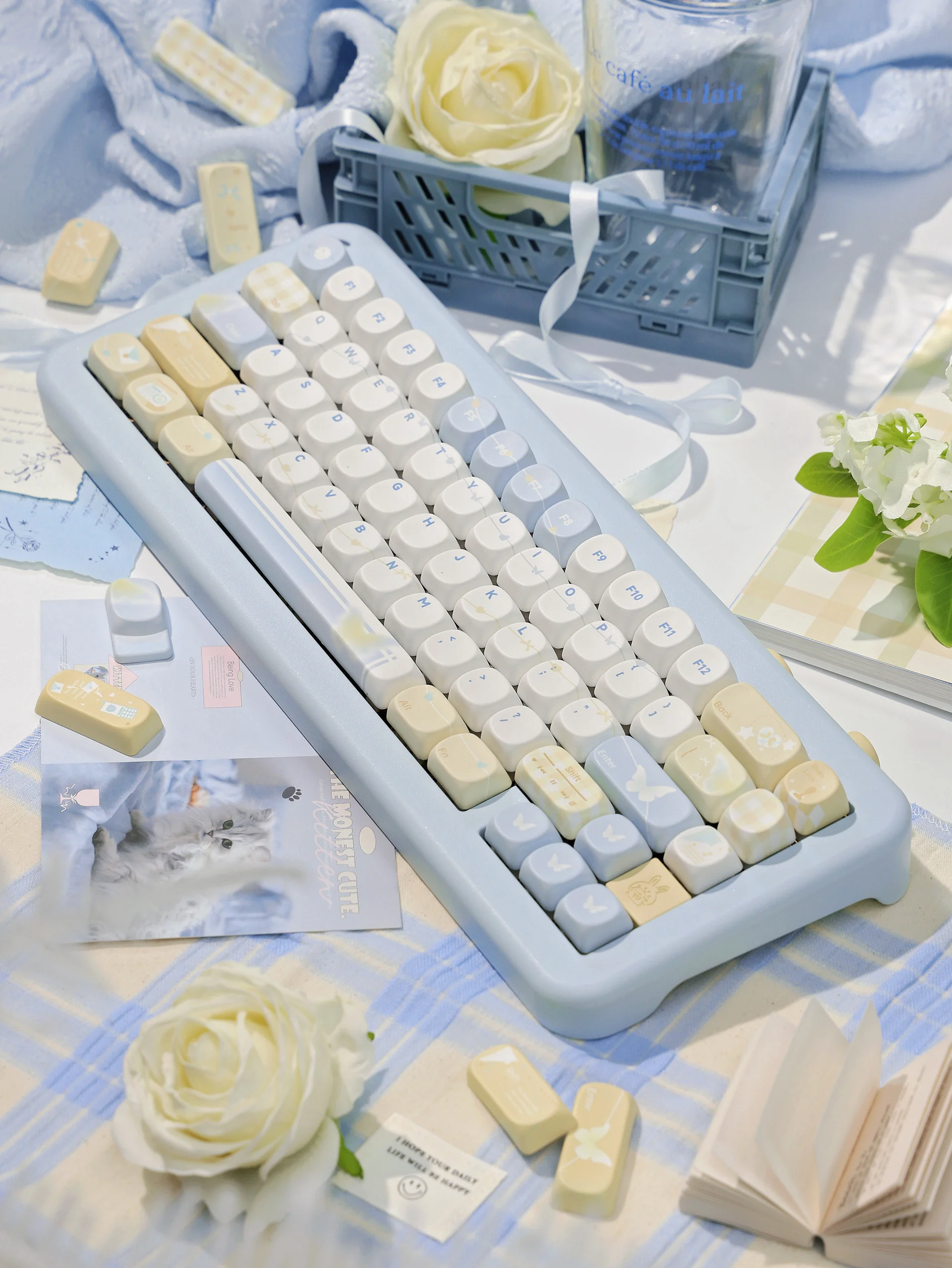 

130 Keys Fuxue Customized Keycaps Original Simple Personalized Keycap High Value Pbt MOA Customized Mechanical Keyboard Key Caps