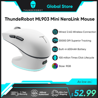 ThundeRobot ML903 Mini NearLink Gaming Mouse Tri-Mode Bluetooth Wireless Mouse Charging Base 8K Wired Computer Mice For Pc Gamer