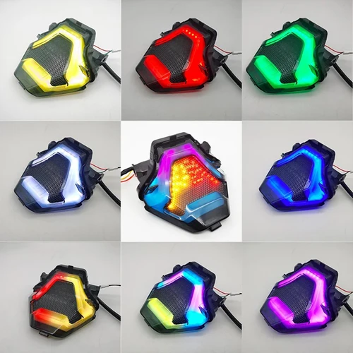 Imagen 1 del producto Adecuado para Yamaha R3 R25 MT03 MT07MT-25 luz trasera decoración LED luz de freno conjunto de luz de freno Control de aplicación