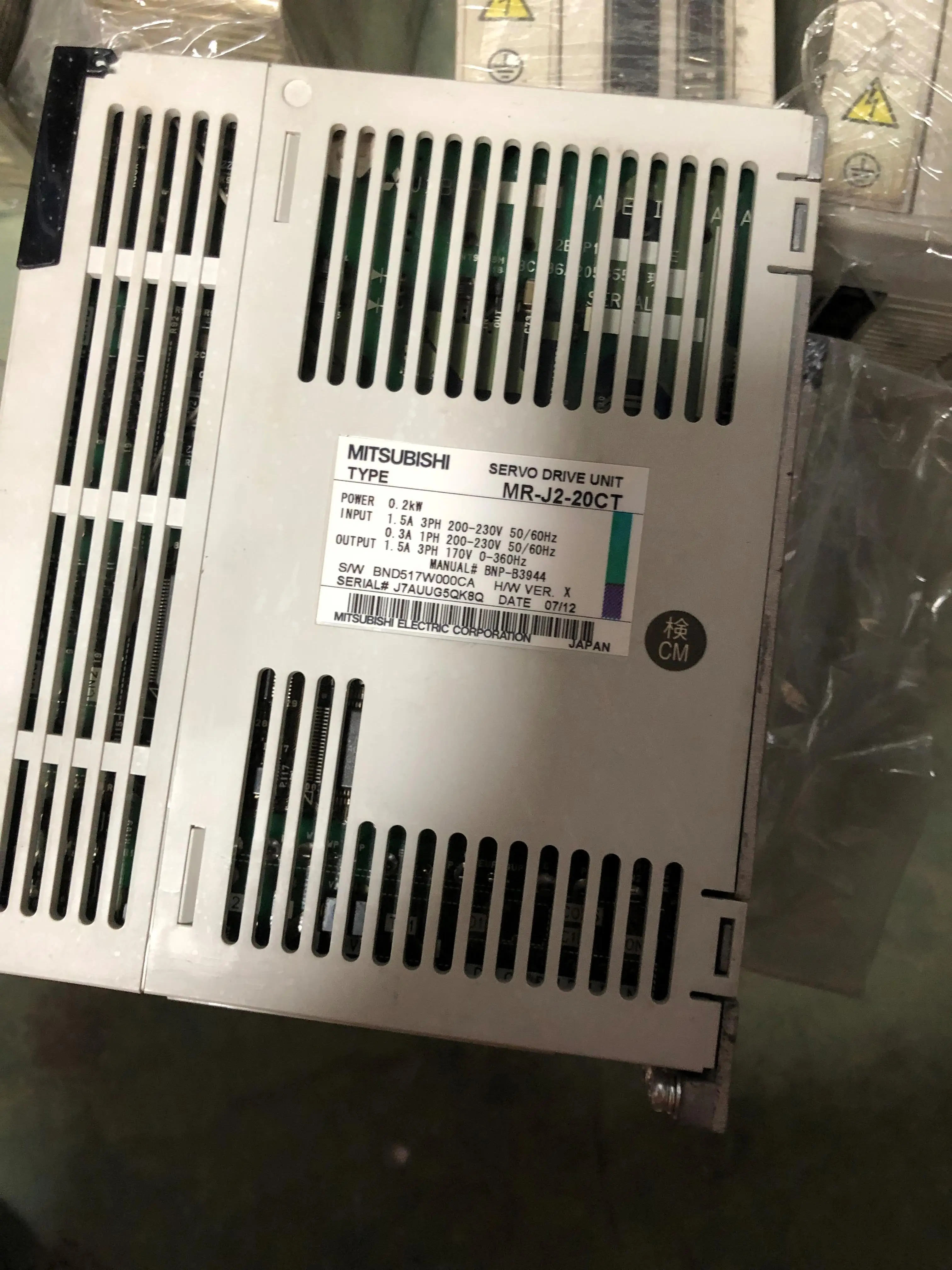 Блок сервопривода MR-J2-350CT протестирован нормально