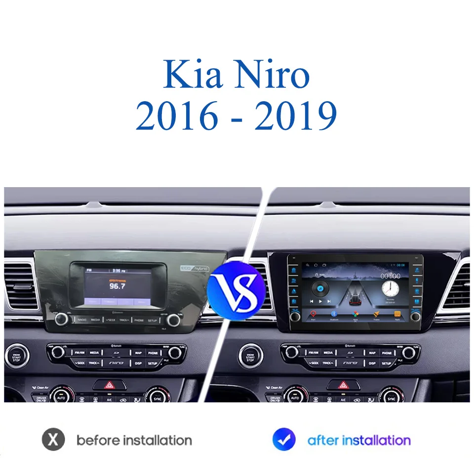 

8G+128G Android14 Carplay Auto Radio Stereo HU For Kia Niro 2016 - 2019 Car GPS Navigation DVD PC Tablet Car intelligent systems