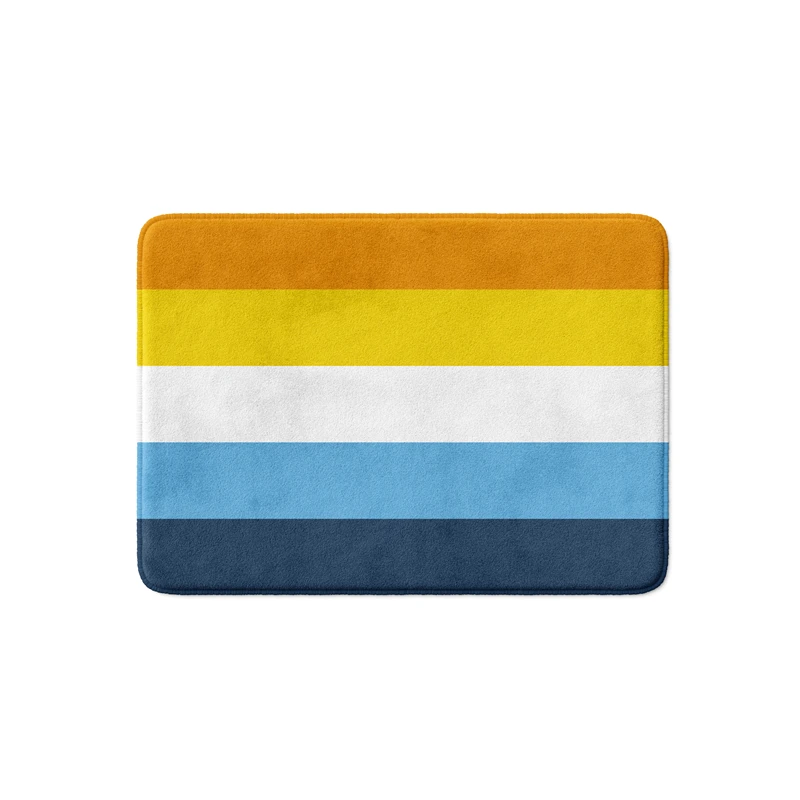 Gaslight Gatekeep Girlboss Aroace Pride Flag Bath Mat with Non Slip Base Absorbent Super Cozy Flannel Bathroom Rug Carpet