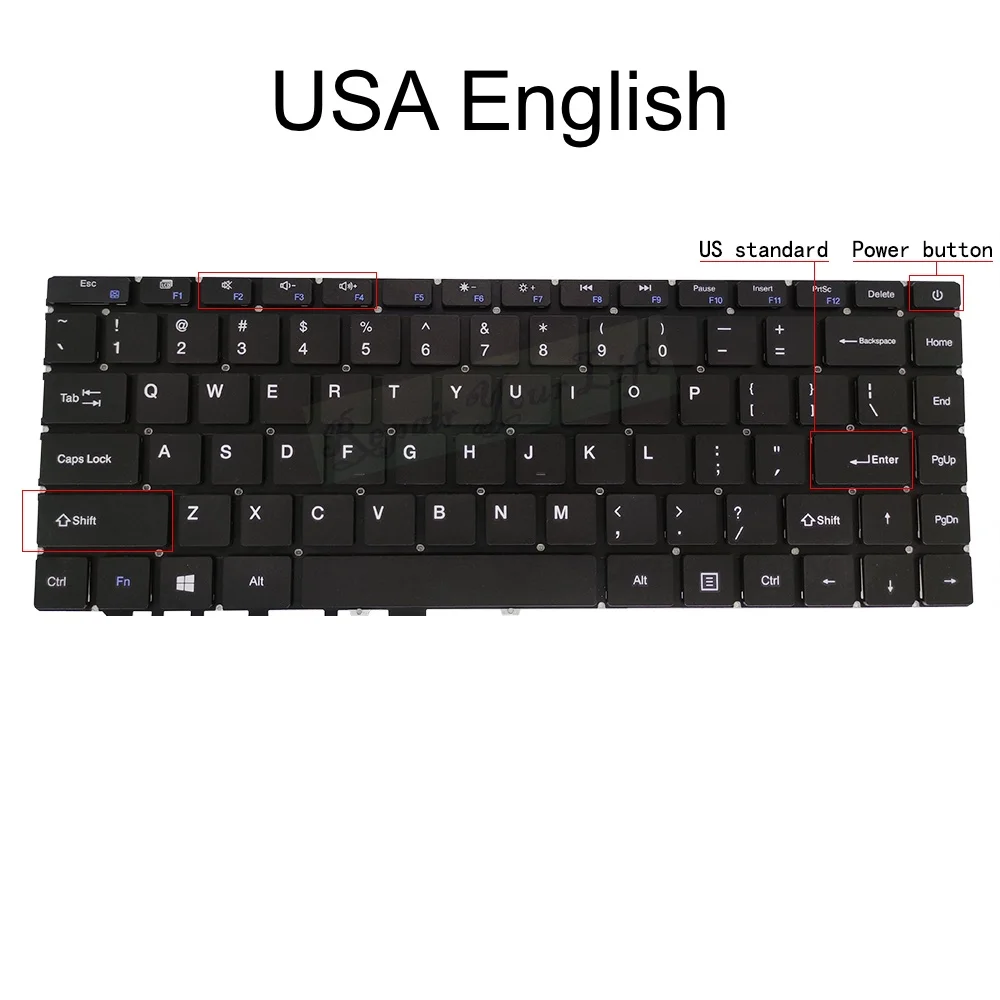 US Laptop Keyboard for INSYS Weigo N141AU English Computer Notebook PC Keyboards New Sales