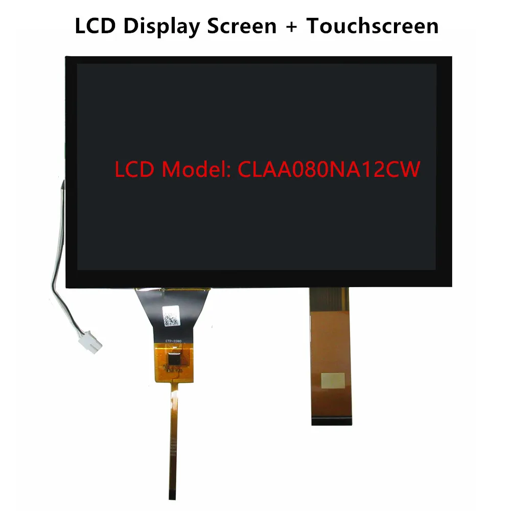 Imagem -02 - Painel do Écran Sensível do Lcd para a Navegação do Carro Dentro 40pin Claa080na12cw 73003003003000742b E19454b Gt911