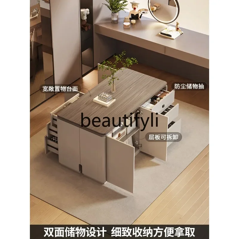 FG26minimalist cloakroom island cabinet multi-functional storage double-sided locker with lock chest cabinet