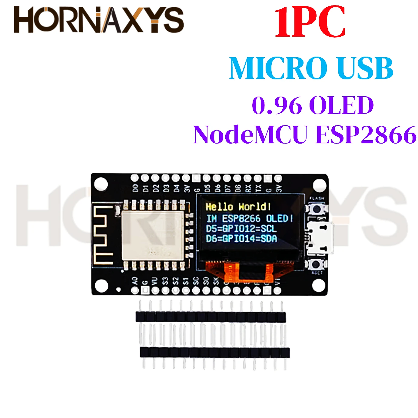 1-10pcs/NodeMCU ESP8266 Development Board With 0.96 Inch OLED Display CH340G ESP-12F WiFi Module TYPE-C USB For Arduino