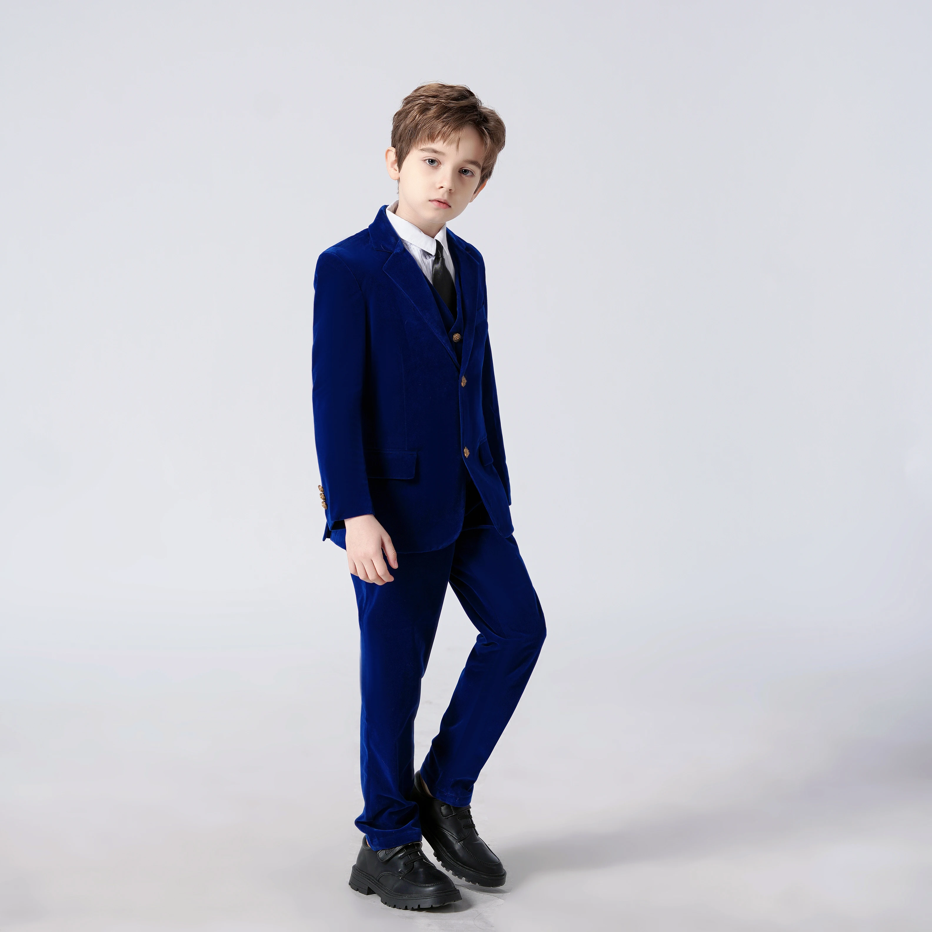 Boys Suit Jacket for Kids Formal Velvet Blazer School Uniforms