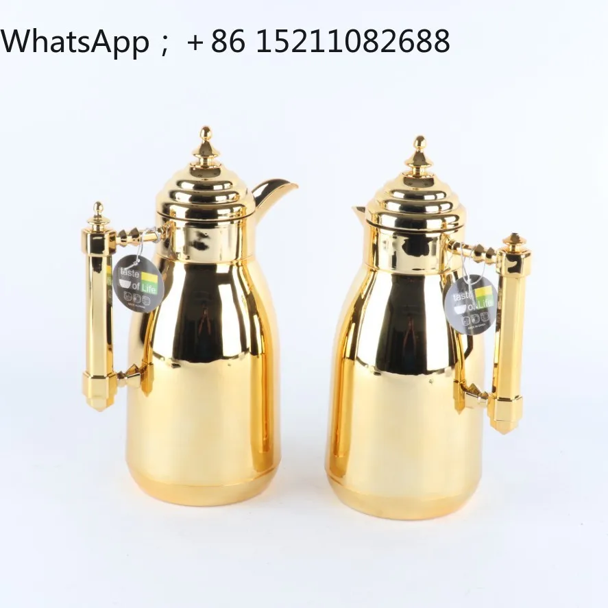 SCY coffee pot electroplated gold and silver insulation pot electroplating head press teapot