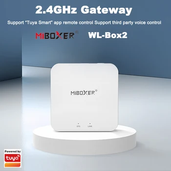 Miboxer WL-BOX2 와이파이 게이트웨이 무선 싱글, 듀얼 컬러, RGB, RGBW, RGBCCT, 투야 앱 컨트롤러, IOS, 안드로이드 호환, 2.4GHz 