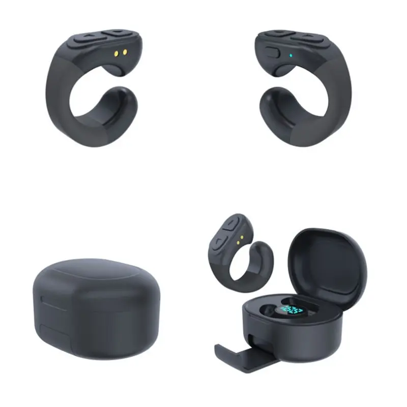 A33T For TikTok Scrolling Ring Wireless Camera Shutter Selfie Button Bluetooth-Compatible Remote Control Ring with Stand