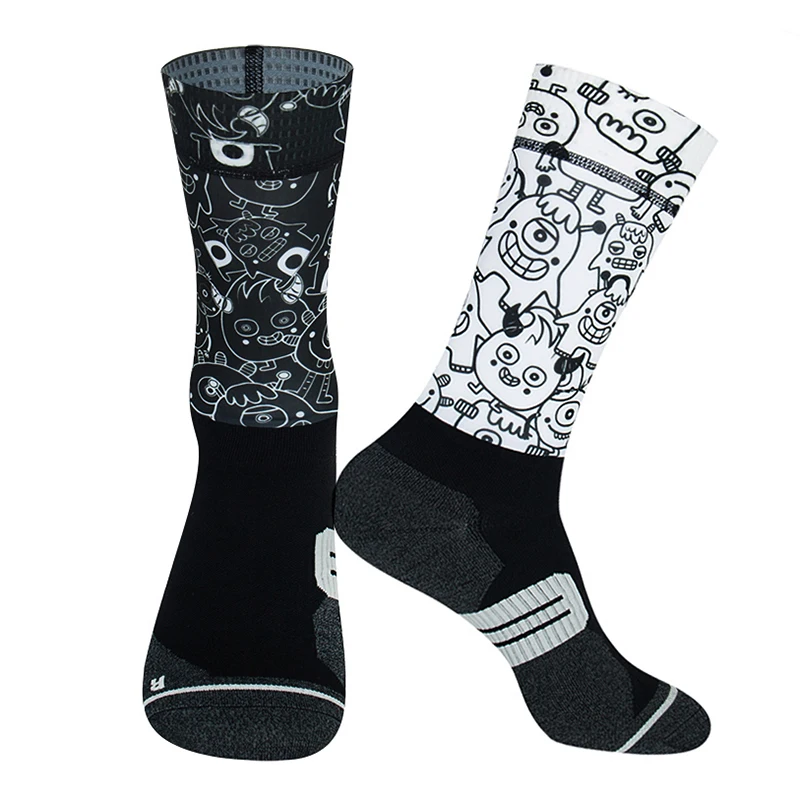 Chaussettes de sport coordonnantes Pro pour hommes et femmes, chaussettes de cyclisme, chaussettes de vélo VTT, sports de rue, course, basket-ball, 2021