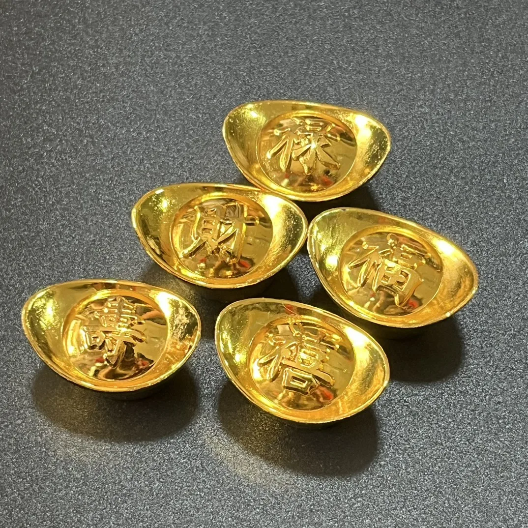 

Chinese Style Family Handicraft Gold Ingots With Exquisite Workmanship And Beautiful Appearance Are Worth Collecting