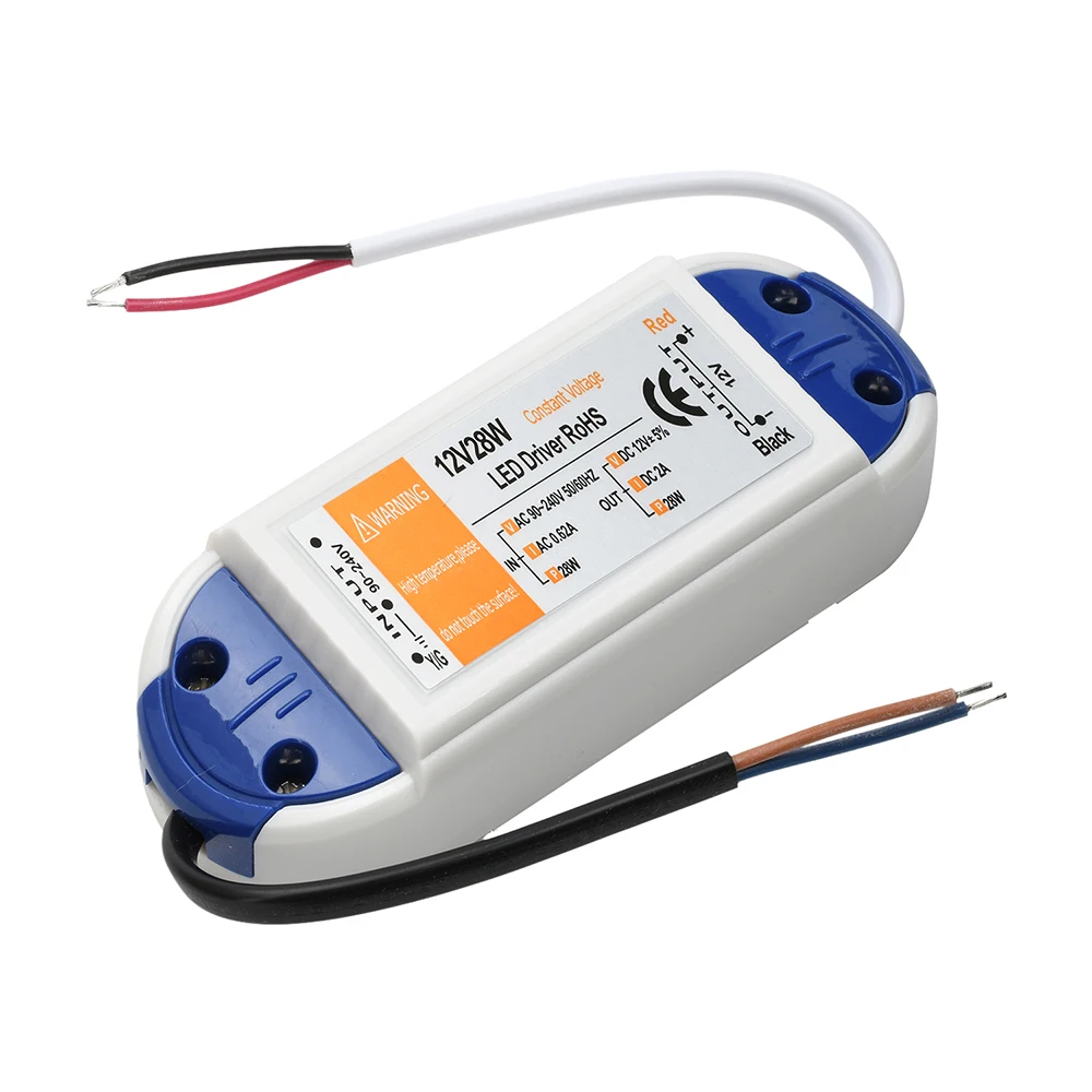 

LED Driver Switch Power Adapter DC 12V 18W 28W 48W Power Adapter LED Strip Lighting Transformer AC 90-240V