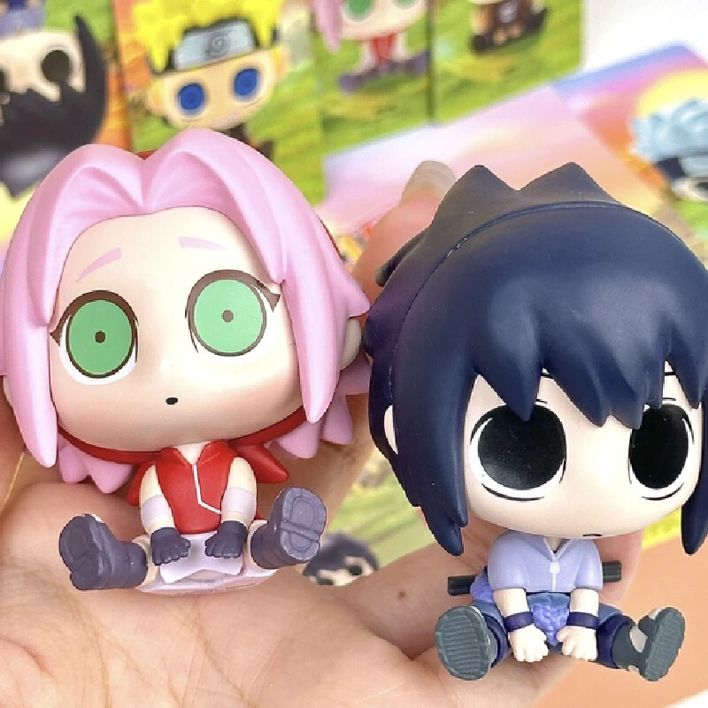 Подлинная сидячая серия Наруто Шиппуден, слепая коробка Наруто, модная игра, кукла ручной работы, сюрприз, настольный автомобиль, украшение, подарки на день рождения