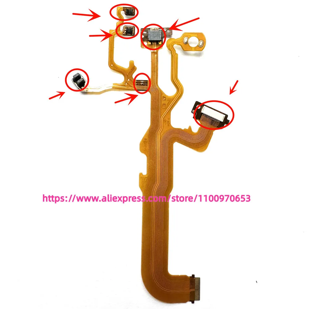 NEW Lens Back Main Flex Cable For SONY DSC-HX80 HX90V WX500 Digital Camera Repair Part + Sensor + Socket