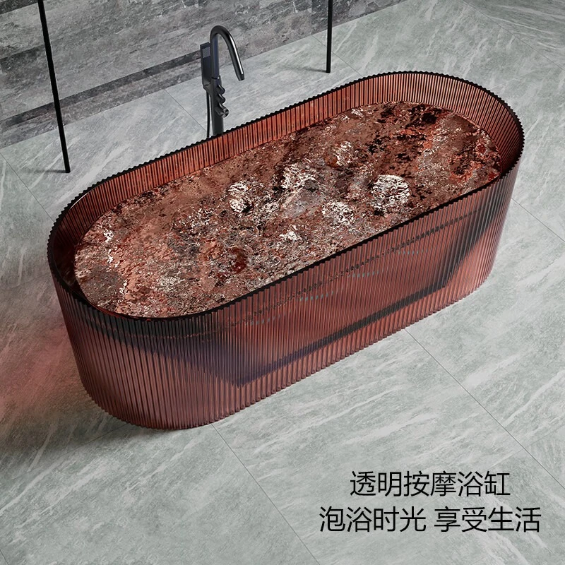 Transparent resin bathtub, home independent smart, bubble Jacuzzi