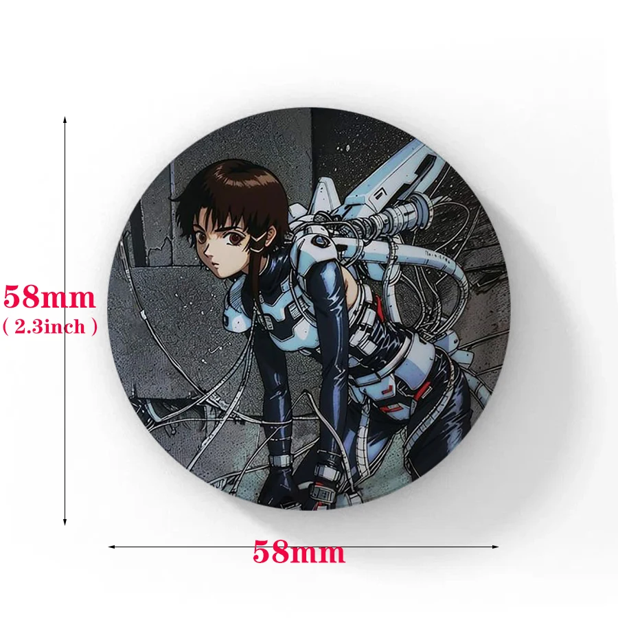 Neue Serien experimente Lain Button Pin Schmuck für Frauen Cartoon Acryl Brosche Abzeichen Runde Anime Abzeichen auf Rucksack Zubehör