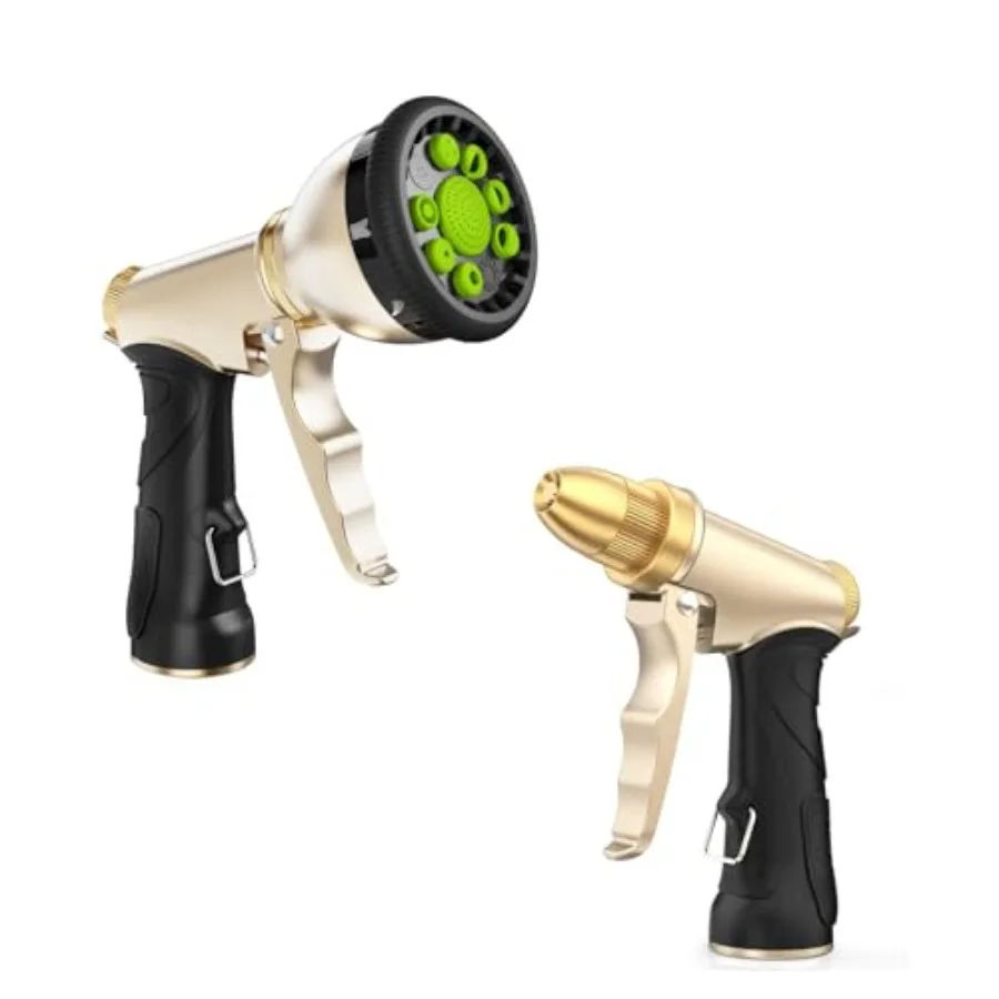 

Насадка для садового шланга RAINPOINT с 9 режимами распыления, прочная металлическая регулируемая ручная лейка для полива растений, газона, мытья домашних животных G