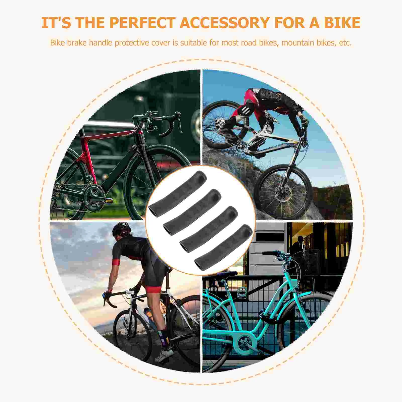 4 Pcs Bike Case Silicone Brake Cover Handle Sleeves Grip Protector Lever Protection Covers Brakes