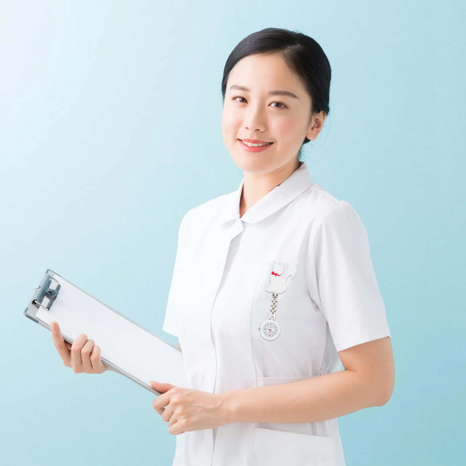 ساعة جيب كوارتز صغيرة جميلة للممرضات والأطباء والطلاب سلسلة معلقة ساعات معدنية للتمريض للنساء ساعة للممرضات