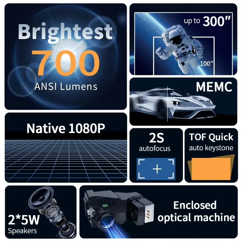 700 ANSI Lumen S11 Projector 4k Smart Home Video Led Projector Full HD Projectors Proyector