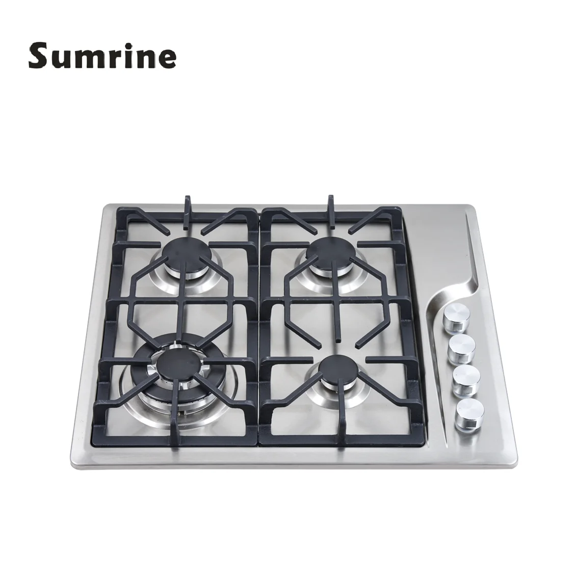 موقد غاز ممتاز من الفولاذ المقاوم للصدأ بأربعة شعلات 2025 - موقد تجاري مدمج للطهي في الهواء الطلق