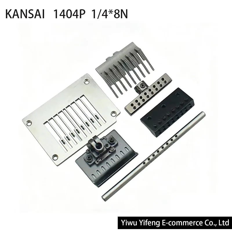 

Kansai Special 1404P 1/4 8N Needle Plate Feed Dog Presser Foot Set For DFB-1404P Multi-needle Sewing Machine 8 Needles Gauge Kit