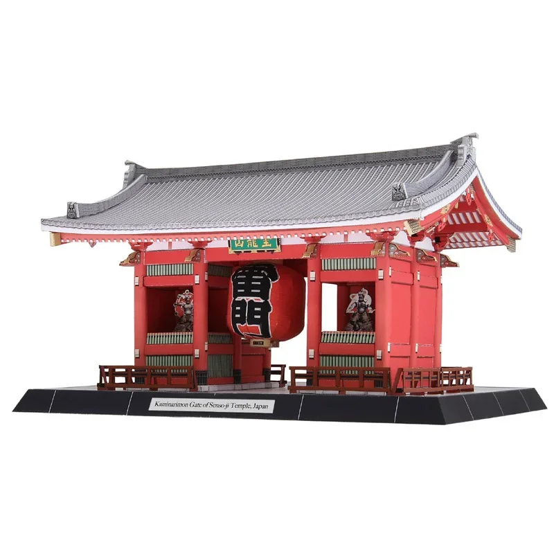 Kaminarimon Gate of Sensoji Temple Japan World Famous Building Handmade 3D Paper Model