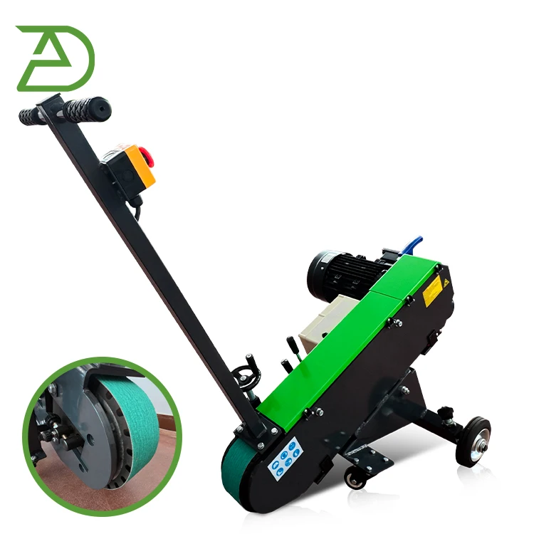 Hand Push Belt Grinding Machine Metal Sheet Surface Polishing Deburring Equipment