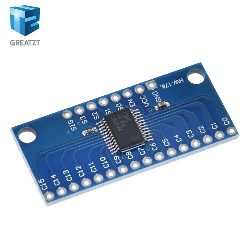 GREATZT CD74HC4067 16-Channel Analog Digital Multiplexer Breakout Board Module For Arduino