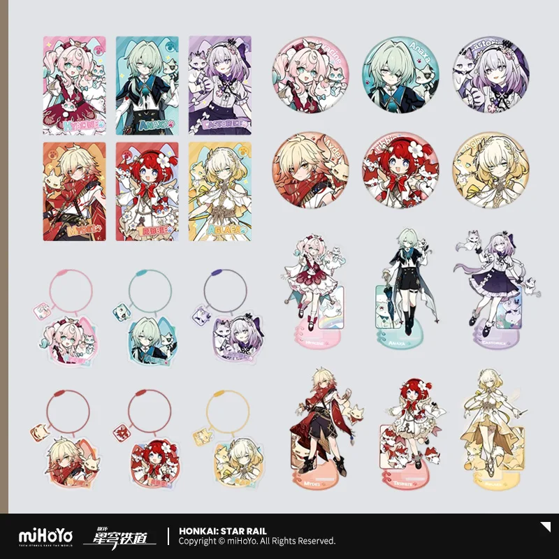 Presale Sunsyea Honkai Star Rail Official Merch miHoYo Original Authentic XBDMM 7 Acrylic Stand Badge Card Keychain Anaxa Mydei