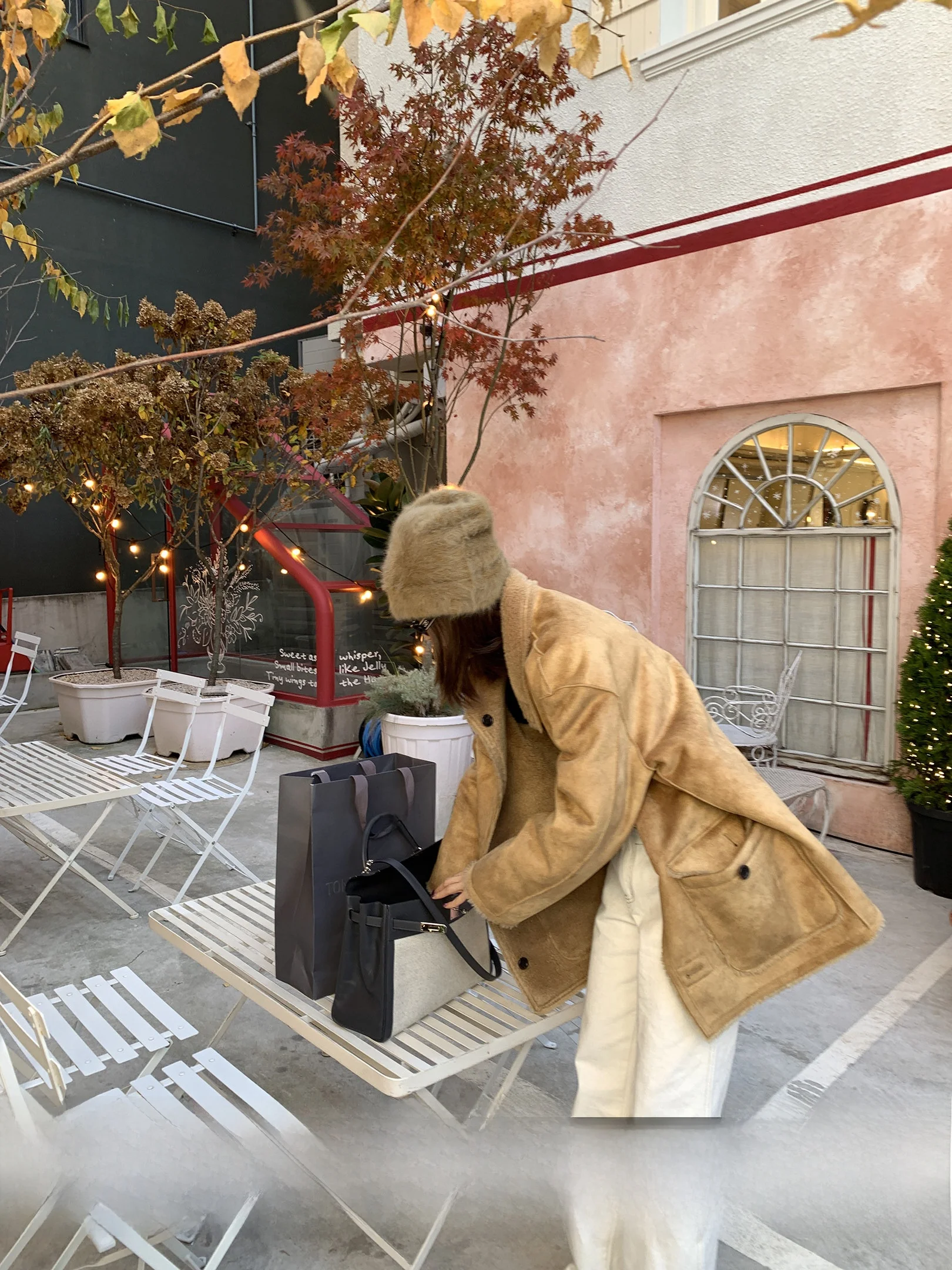 

Женская зимняя куртка-пальто Tee Goood из замши с двусторонним ношением, с меховой отделкой, из натуральной кожи, повседневная, с длинными рукавами, средней длины