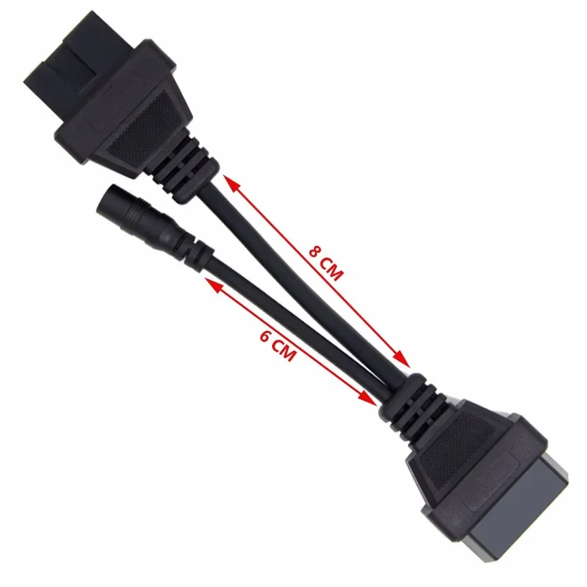 12pin OBD2 Male Adapter for Mitsubishi/Hyundai 12 Pin OBD-II Cable To 16-pin OBD 2 Connector Female Diagnostic Extend Interface