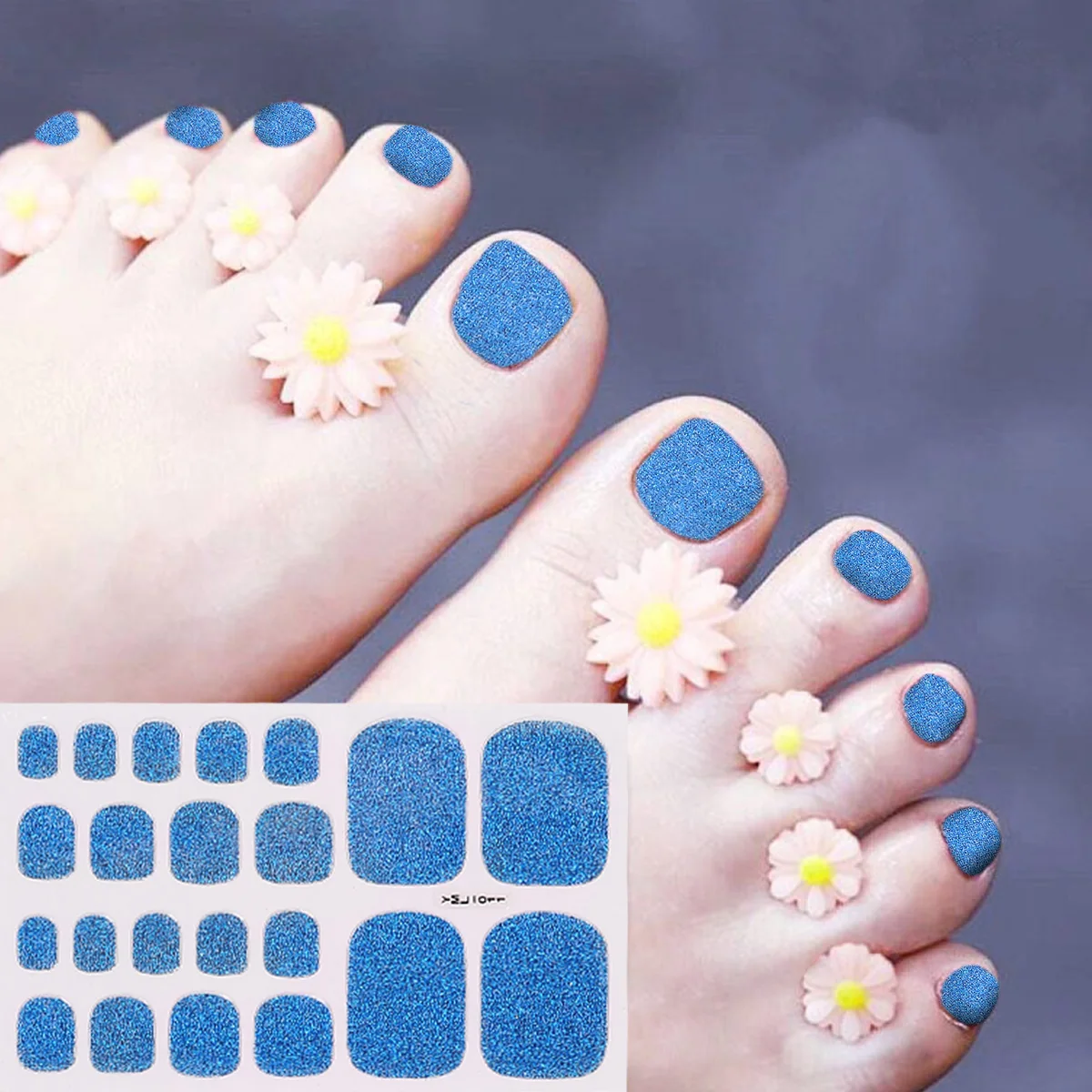 

1pc Toe Nail Art Stickers Creative Chic Pattern Nail Decor for Holiday Birthday Party Toenail Ornament Toenail Decals