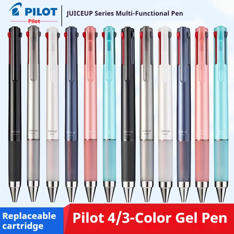 Pilot Juice Up Hybrid 0.4mm Multi-Pen 3&4Color Refillable Gel Ink Pen Smooth Metal Tip for Ultimate Writing Experience Japanese