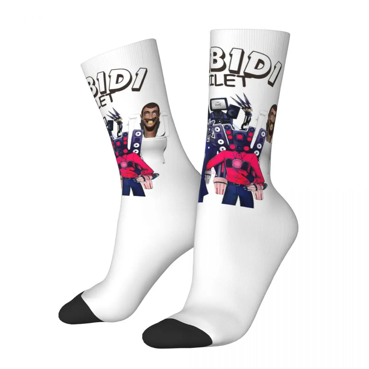 Skibidi Toilet Meme Socks Men Women Casual Speakerman Socks Novelty Spring Summer Autumn Winter Middle Tube Socks Gift