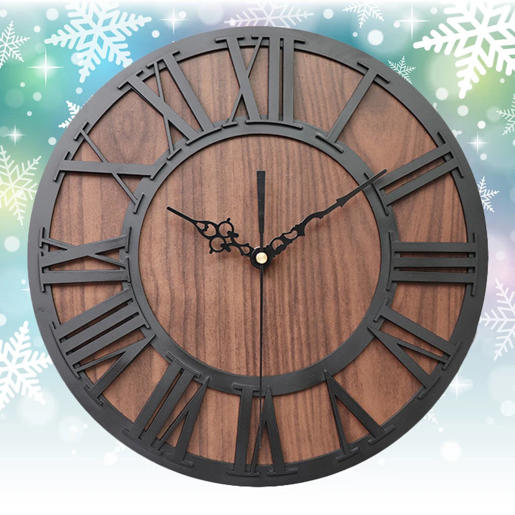 

Roman Numerals Wall Clock Black Retro Digital Decorative For Bedroom Kitchen Living Room Office Bar Cafe Home Wall Hanging Clock
