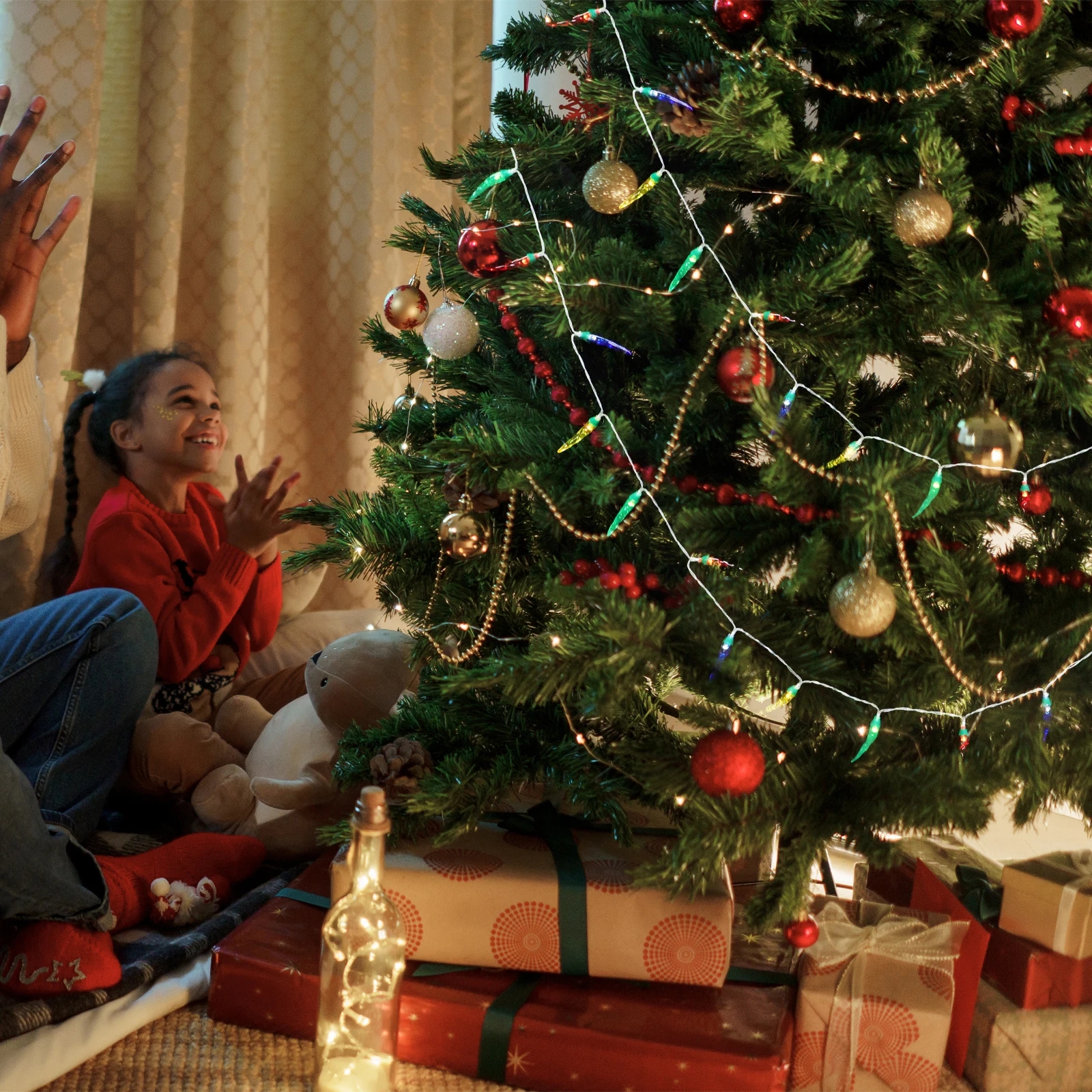 

Colorful String Led Fairy Lights Powered For Bedroom Party Decorations Holiday Chili Pepper Lights Hanging Decor