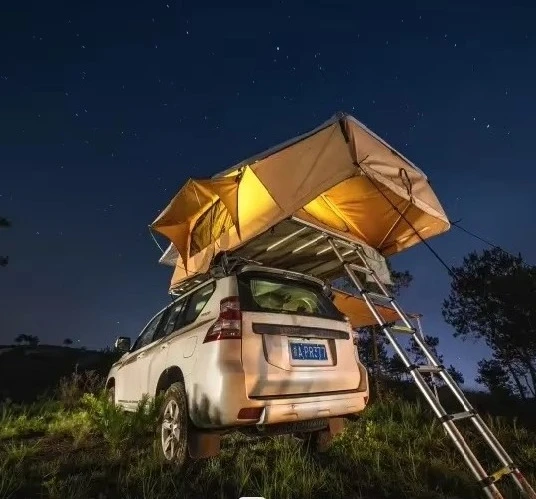 

Waterproof Soft Shell Car Roof Top Tent With Annex Room Rain Oxford Cover Tent