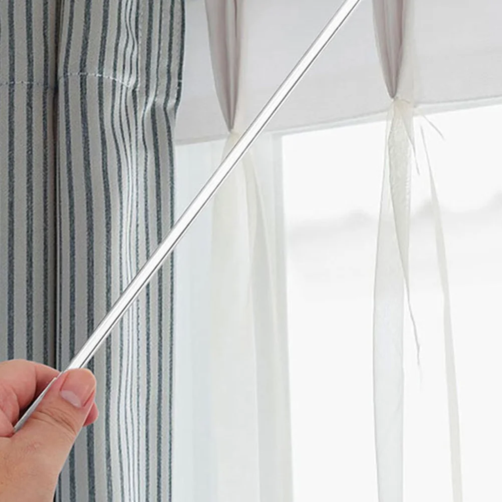 

4Pcs Blind Rod Vertical Blinds Stick 19 Inch Transparent Durable Replacement Curtain Pull Rod Window Opener Accessories Clear