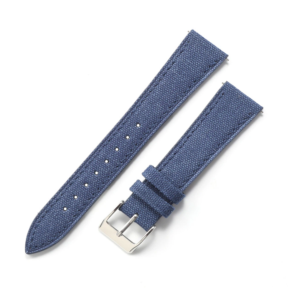 18mm 20mm 22mm Vintage Segeltuch-Uhrenarmband Stoff-Leder-Armband Retro Canvas Schnellverschluss-Uhrenarmband für Herren – Detail 13